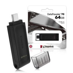   Pendrive 64 GB - Kingston DataTraveler 70 - USB‑C csatlakozóval.