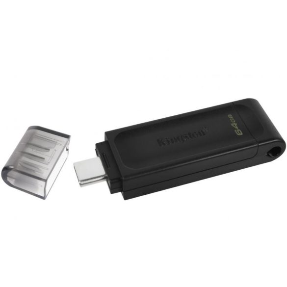 Pendrive 64 GB - Kingston DataTraveler 70 - USB‑C csatlakozóval.