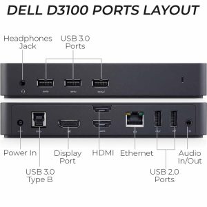 DELL D3100  Docking Station  19.5V / 3.34A (65W) tápegységgel                                                                                                                      