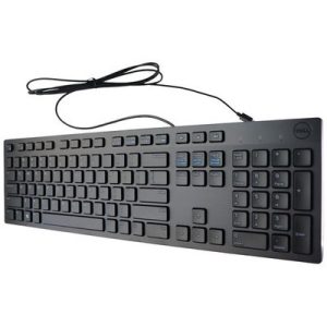  Dell KB216 | vezetékes USB billentyűzet | US kiosztás | fekete | + magyar matrica | ÚJ, dobozos