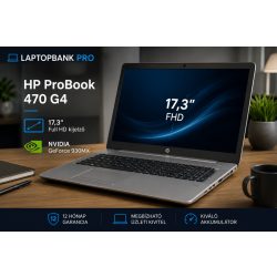   HP ProBook 470 G4 | i5-7200U | 8GB RAM | 256GB SSD | 17,3" FHD | GeForce 930MX | Használt laptop garanciával