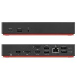 Lenovo ThinkPad Universal USB-C Dock 40AY | akár 3 monitor | 2× DisplayPort | HDMI | akár 100 W töltés | használt dokkoló 12 hó garanciával