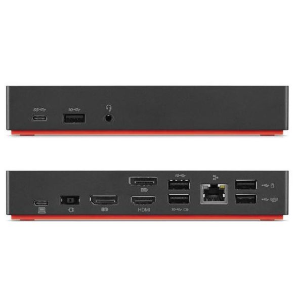 Lenovo ThinkPad Universal USB-C Dock 40AY | akár 3 monitor | 2× DisplayPort | HDMI | akár 100 W töltés | használt dokkoló 12 hó garanciával