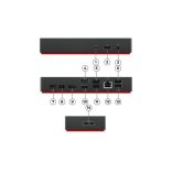 Lenovo ThinkPad Universal USB-C Dock 40AY | akár 3 monitor | 2× DisplayPort | HDMI | akár 100 W töltés | használt dokkoló 12 hó garanciával