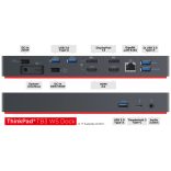 Lenovo ThinkPad Thunderbolt 3 Workstation Dock Gen 2 40AN | adapter és kábel nélkül | használt dokkoló 12 hó garanciával                                                                                 