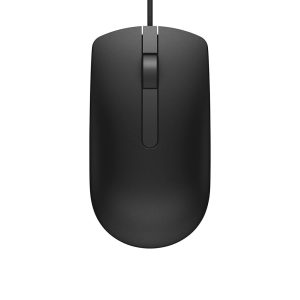 Dell MS116 vezetékes egér (fekete, halk kattintás) / új, dobozos