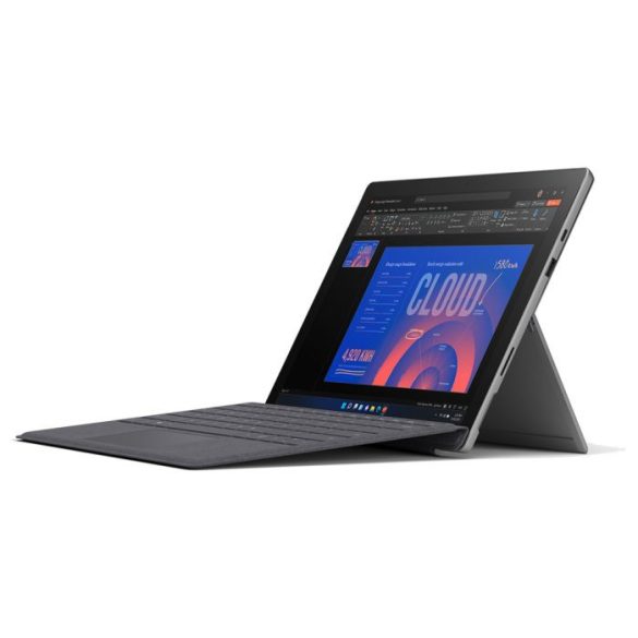 Microsoft Surface Pro 7  i5 -10 Th. / Fekete / 8GB RAM / 256SSD / levehető billentyűzettel használt laptop + tablet  garanciával  